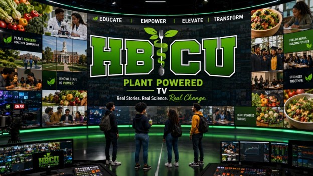 Plant Powered TV broadcast studio set