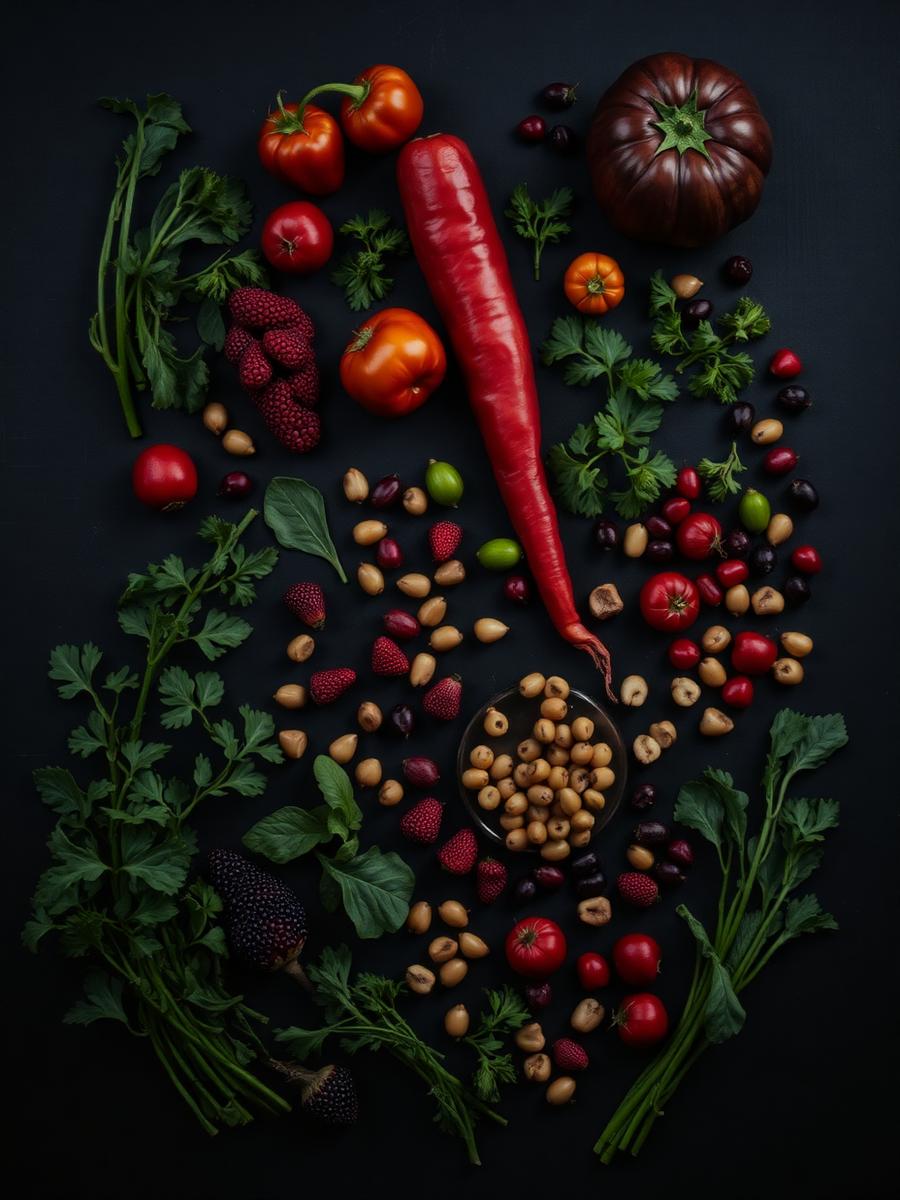 Fresh vegetables and legumes